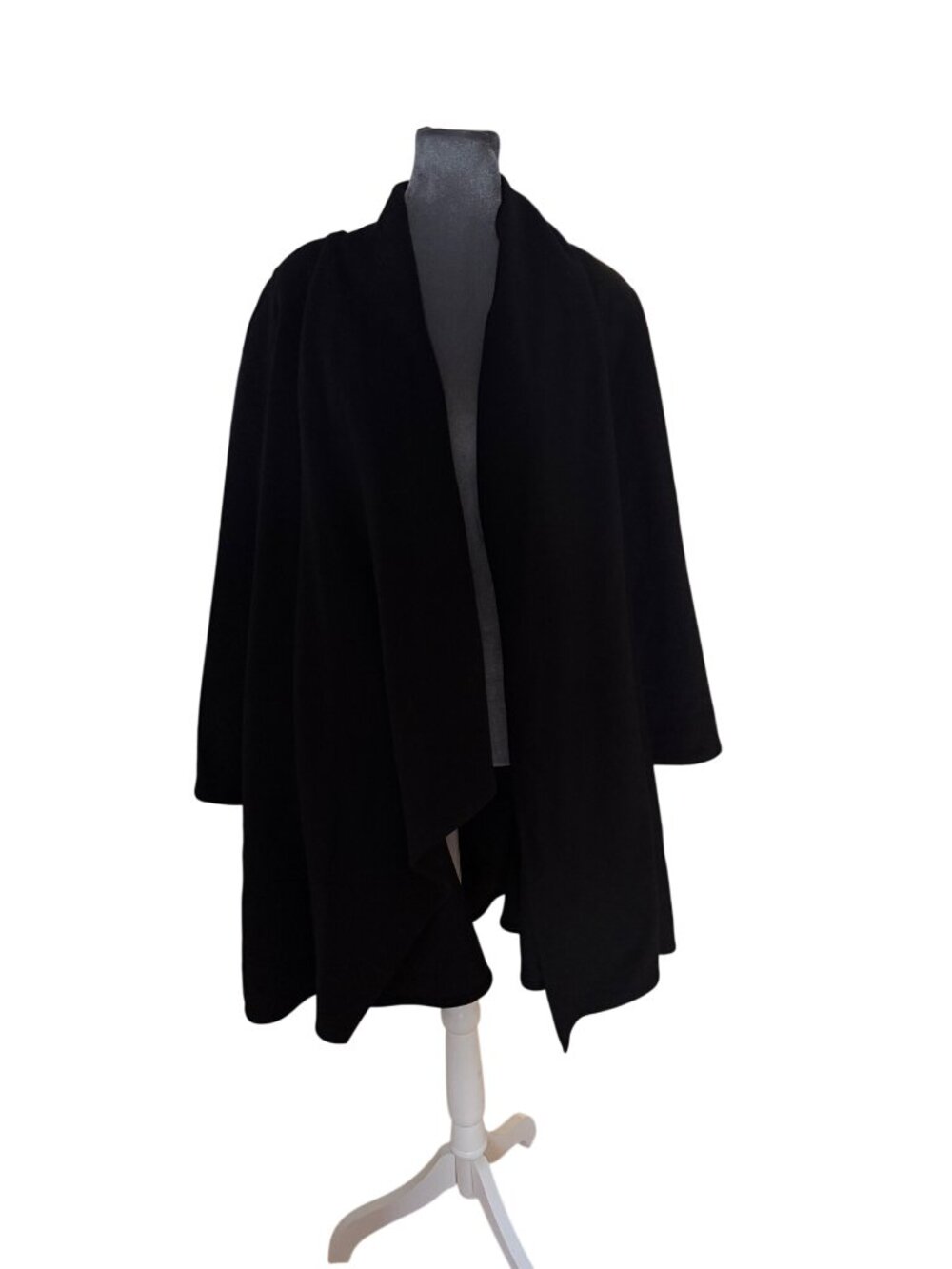 Maurice Daquin Vintage Black Open Front Cape Women’s One Size - Picture 5 of 11